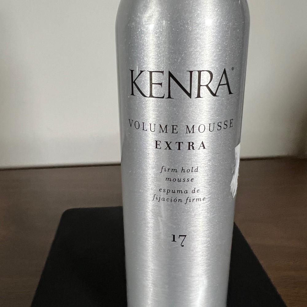 Kenra Volume Mousse Extra 17 Firm Hold Hair Styling Foam 8 oz Silver Canister